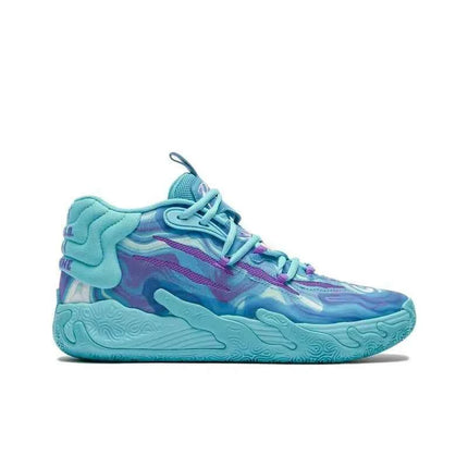 Puma MB.03: Scarpe da Basket Basse Eleganti, Trendy e Versatili con Design Unico - Stile Unisex in Blu e Viola 309867-01