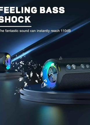 Altoparlante Bluetooth portatile Ortizan X8 Pro, suono potente da 40 W e bassi migliorati, impermeabile IPX7, accoppiamento TWS, luci RGB, ingresso TF/AUX, altoparlanti wireless Bluetooth 5.3 per casa, esterni