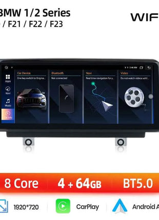 Junsun 1920*720 Wireless Carplay Android Auto Multimedia Car Radio For BMW 1 2 3 4 Series F20 F21 F22 F30 F31 F32 F33 F34 F36