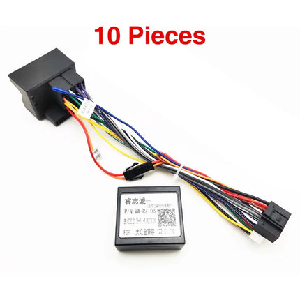 Adattatore Cablaggio Quadlock, Decoder CAN Bus, SWC, Plug & Play, Cavo Radio Android 16 Pin, per VW PQ35 Golf Jetta Polo Caddy