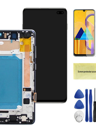 Schermo TFT S10 Plus con cornice, per Samsung Galaxy S10+ G975F G975F/DS Display LCD Touch Screen Digitizer Sostituzione