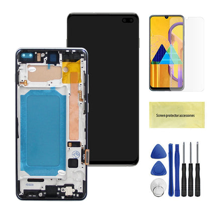 Schermo TFT S10 Plus con cornice, per Samsung Galaxy S10+ G975F G975F/DS Display LCD Touch Screen Digitizer Sostituzione