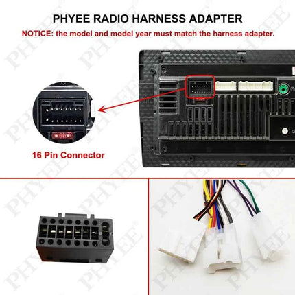 Adattatore per cablaggio Radio spina connettore a 16 Pin 10 pezzi cavo all'ingrosso per Toyota Corolla Camry RAV4 Hilux Land Cruiser Yaris