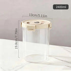 WORTHBUY Pasta Storage Box With Handle Moisture-Proof Plastic Noodles Sealed Can Spaghetti Storage Container Kitchen Organizer