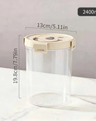 WORTHBUY Pasta Storage Box With Handle Moisture-Proof Plastic Noodles Sealed Can Spaghetti Storage Container Kitchen Organizer