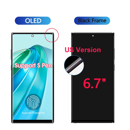 NUOVO AMOLED Per Samsung Galaxy S22 Ultra 5G Display LCD Display LCD Touch Screen Digitizer Assembly Per Samsung S22 Ultra Schermo