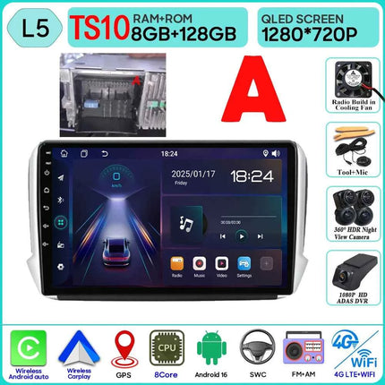 Android 16 GPS Navigation For Peugeot 2008 208 Series 2012 - 2018 Carplay Car Radio Multimedia Player Stereo Video BT 2k Screen