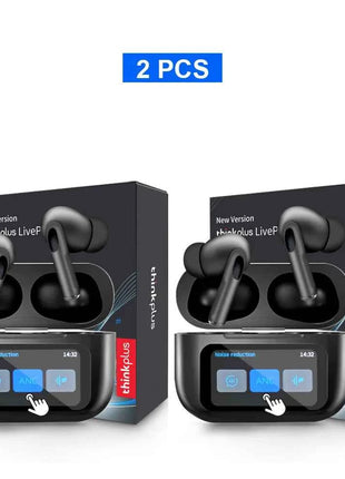 Original Thinkplus Wireless Bluetooth Earphones ANC Noise Reduction Earbuds HD Mic Call Gamer Headsets LED Touch Screen Control