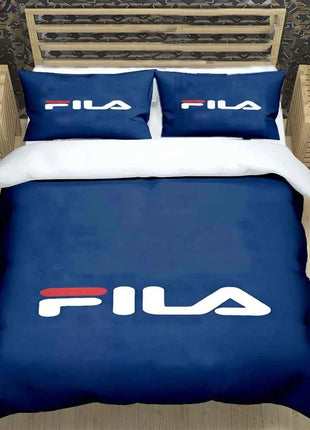 Hot Logo Print Bedding Sets Bed Supplies Set  Comforter Set  Teens Girls Cartoon Twin Single Kid  F-Fila Luxury Gift