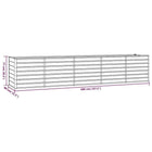 Garden flower box, 320x80x77 cm steel frame, villa courtyard combined planting trough, outdoor anti-corrosion planting box