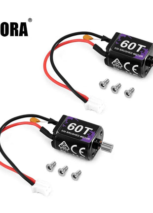 INJORA 60T 030-Size Brushed Motor for 1/30 Axial SCX30 (2-Pack)