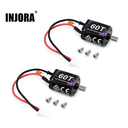 INJORA 60T 030-Size Brushed Motor for 1/30 Axial SCX30 (2-Pack)