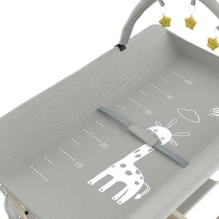 4 in 1 Folding Changing Table, Mobile Changing Unit, Height-adjustable Changing Station With Toy Arch & Storage Basket