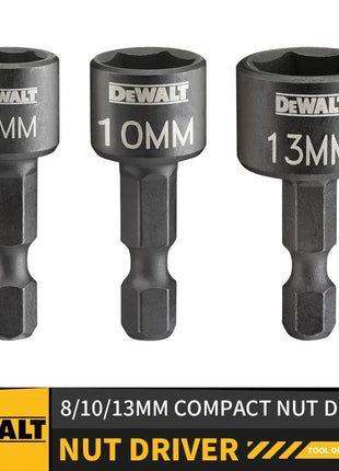 DeWalt 8/10/13mm Cacciavite compatto Accessori per elettroutensili da 1/3 pezzi N59743/ N59728/ N59743 Presa magnetica esagonale