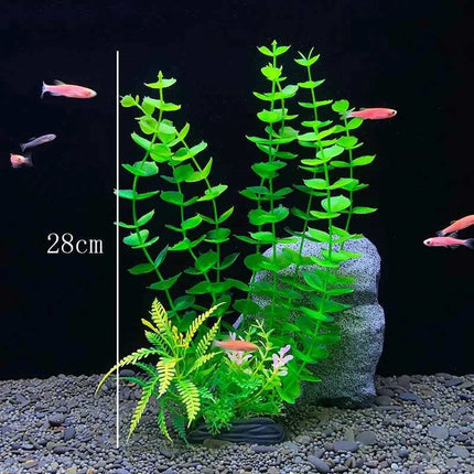 Artificial Aquarium Decor Plants Water Weeds Ornament Aquatic Fish Tank Simulation Grass Flower Decoration Accessories
