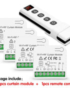 Wifi RF Tuya Smart Life Curtain Switch Module for Roller Shutter 433mhz 5-IN-1 Remote Control, for Garage Door and Window Blinds Alexa