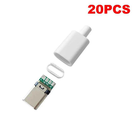 10pcs Type C usb3.1 3A fast charging USB Connectors Male Jack Tail Plug Electric Terminals welding DIY data cable accessories
