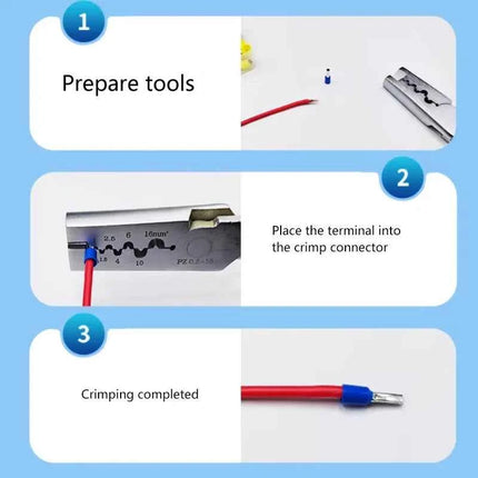 Set di pinze a crimpare PZ0.5-16, pinze a crimpare da 0,5-16 mm² e set per crimpare terminali elettrici, adatto per uso fai-da-te e professionale.