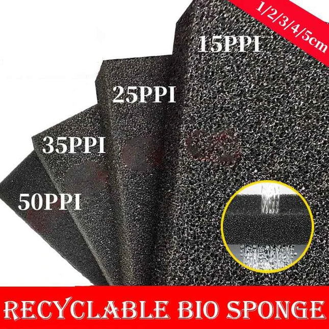 Aquarium Biochemical Cotton Filter Practical Fish Tank Accessories Pond Foam Sponge Filter Black Multiple Size S M L XL Pore