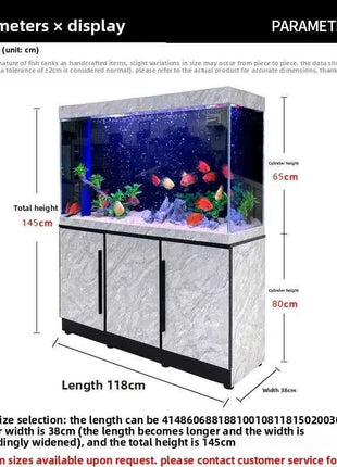 CZ Home Living Room Screen Aquarium Landscaping Full Set Ultra-clear Glass Large Medium Bottom Filter Fish Tank