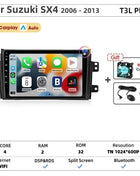 Srnubi Car Radio For Suzuki SX4 Cross 2006-2013 For Fiat Sedici Carplay Android Auto Radio Multimedia Player 4G Wifi GPS 2 Din