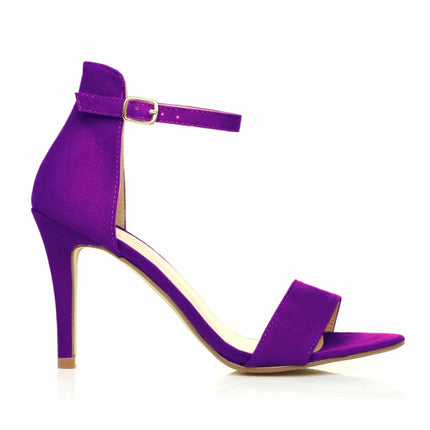 Nuove Scarpe da Donna Sexy con Tacco Alto 9cm, Sandali Estivi con Cinturino alla Caviglia, Scarpe da Festa e Matrimonio Rosse