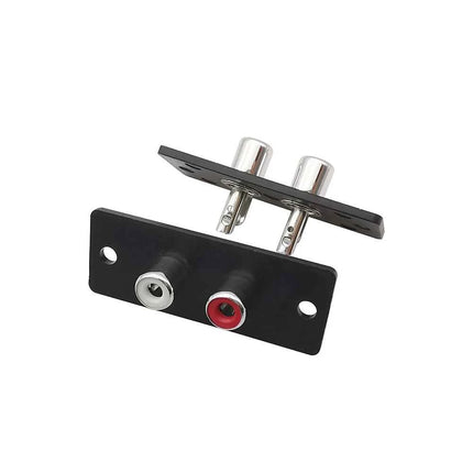 2/5 pezzi connettore jack femmina RCA a 2 vie terminale pannello a parete piastra ingresso presa telaio Phono adattatore audio AV