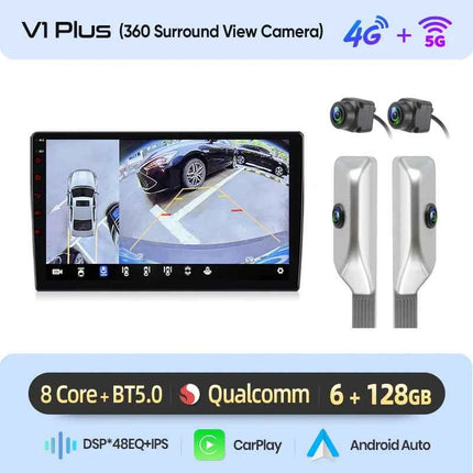 Junsun V1 Plus For Peugeot 107 Toyota Aygo Citroen C1 2005 - 2014 Car Radio wireless CarPlay Android Auto No 2 din 2din DVD