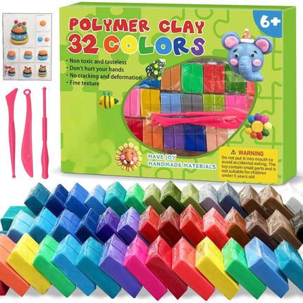 Colori Blocchi di argilla polimerica con kit di strumenti Stampaggio Forno artigianale Cottura Principiante Bambini Orecchini fai da te Bambole Accessori gioielli
