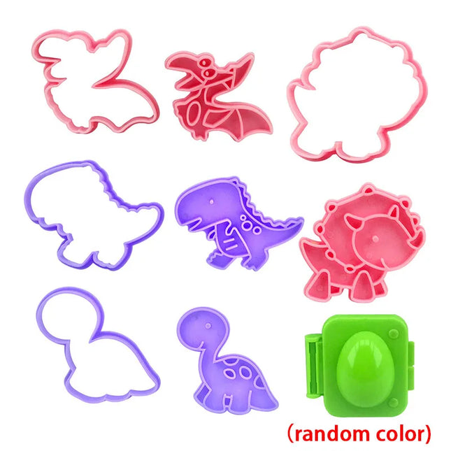 Dinosauro del fumetto Gioca a pasta Stampo Plastilina Giocattoli Accessori per bambini Bambini Forme di plastica 3D Frese Strumenti per plastilina in argilla