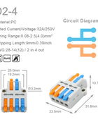 5/10PCS Universal Compact Wire Connector Quick Splitter Electrical Cable Terminal Block For 28-12AWG Small Wiring Connector