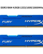 1/2/4Pcs Memoria DDR3 RAM 4GB 8GB 1866MHz 1333 1600MHz Desktop RAM 240Pins 1.5V PC3-12800 14900 10600 DIMM FURY Memory Module