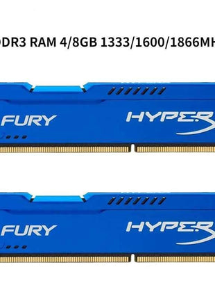 1/2/4Pcs Memoria DDR3 RAM 4GB 8GB 1866MHz 1333 1600MHz Desktop RAM 240Pins 1.5V PC3-12800 14900 10600 DIMM FURY Memory Module