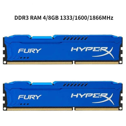 1/2/4Pcs Memoria DDR3 RAM 4GB 8GB 1866MHz 1333 1600MHz Desktop RAM 240Pins 1.5V PC3-12800 14900 10600 DIMM FURY Memory Module
