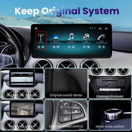 BONROAD Linux 12.3" Wireless CarPlay Car Multimedia Touch Screen Android Auto For Mercedes Benz B Class W245 W246 2011-2019 GPS