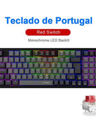 E-YOOSO Z94 USB Mechanical Gaming Keyboard Wired Monochrome Backlit 94 Key Russian Brazilian Portuguese for Compute Laptop PC