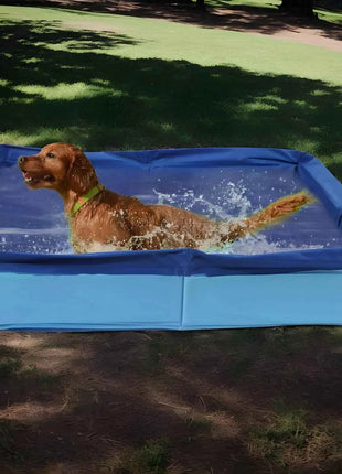 Piscina Pieghevole per Animali Domestici in PVC, Vasca Pieghevole per Cani, Vasca da Bagno Antiscivolo per Cuccioli, per Casa e Giardino, per Cani e Gatti
