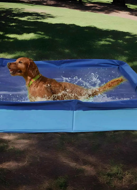 Piscina Pieghevole per Animali Domestici in PVC, Vasca Pieghevole per Cani, Vasca da Bagno Antiscivolo per Cuccioli, per Casa e Giardino, per Cani e Gatti