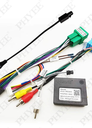Radio Wiring Harness Adapter CAN Bus Decoder Box 16 Pin Plug to 12 Pin 32 Pin Cable Converter for Jeep Renegade Compass Commander