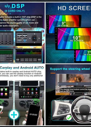 7" 9" 10" Universal Android 14 Auto Carplay Car Radio For VW Volkswagen Nissan Hyundai 2 DIN Autoradio Stereo Multimedia Player