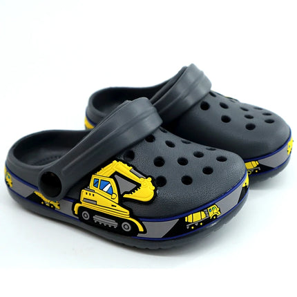 Zoccoli per Bambini, Scarpe da Giardino, Sandali Piatti da Spiaggia per Bambini e Bambine con Unicorno e Dinosauro, Ciabatte Antiscivolo Estive con Fori