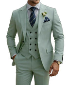 Abito Uomo 3 Pezzi Doppio Petto Slim Fit - Tuxedo Matrimonio e Gala