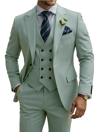 Abito Uomo 3 Pezzi Doppio Petto Slim Fit - Tuxedo Matrimonio e Gala