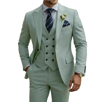 Abito Uomo 3 Pezzi Doppio Petto Slim Fit - Tuxedo Matrimonio e Gala