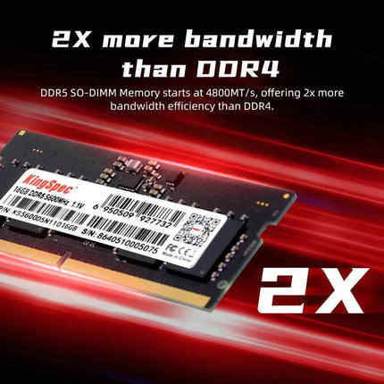 KingSpec DDR4 DDR5 16GB RAM Memory Ddr4 SODIMM 8gb 32GB 3200MHz 4800MHz 5600MHz 1.1V RAM for Laptop Notebook Memoria