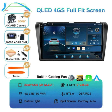 Android 16  video Player Car Radio For Mazda 3 2004 - 2009 2din with BOSE Multimedia Carplay Stereo GPS Head Unit WIFI+4G