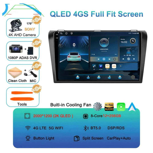 Android 16  video Player Car Radio For Mazda 3 2004 - 2009 2din with BOSE Multimedia Carplay Stereo GPS Head Unit WIFI+4G