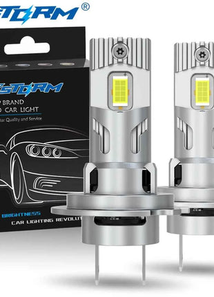 XSTORM H1 LED Lights Bulbs Canbus 60000LM 100w H3 H7 LED Headlight With Fan H1 Turbo Lamps Car Headlights Plug & Play 6000K 12V