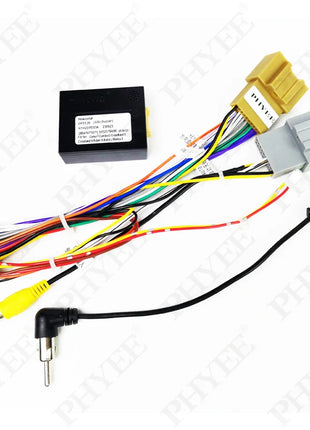 CAN bus decoder with 56-pin 20-pin wiring harness, SWC retention, 16-pin P&P Android adapter, for Opel Grandland X Combo Crossland X (17-24)