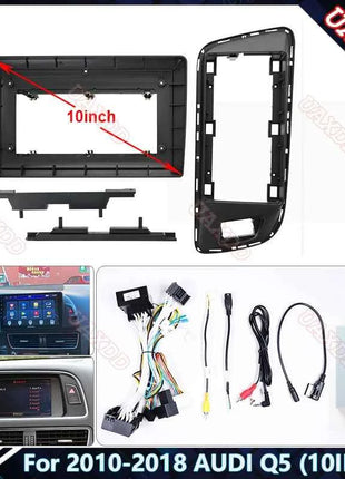 Telaio della Fascia dell'autoradio per AUDI Q5 2010-2018 pannello Stereo da 10.1 pollici cablaggio adattatore per cavo di alimentazione Decoder Canbus